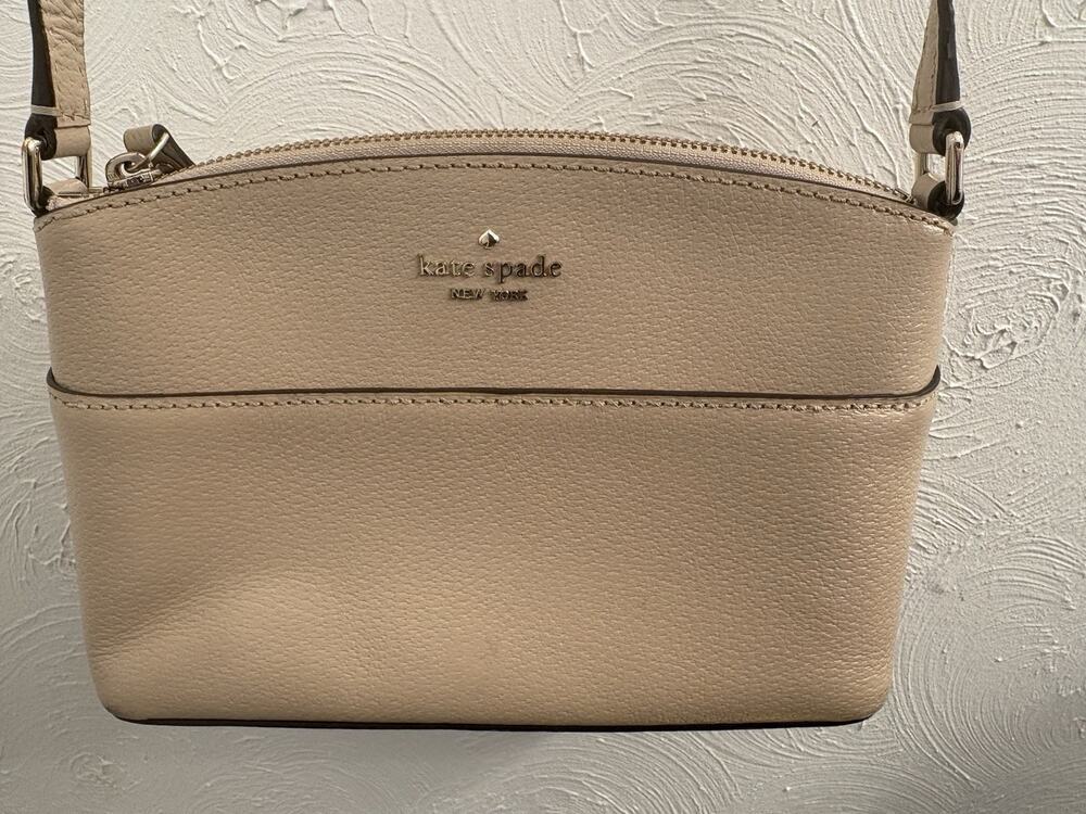 Kate Spade Grove Street Millie Crossbody Bag Beige Pebbled Leather